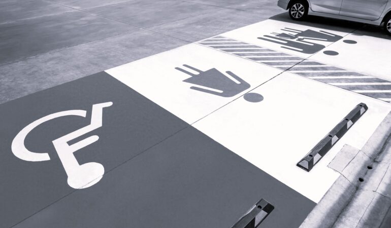 Line Painting in Parking lot