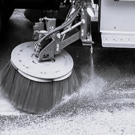 Power Sweeper for Parking Lots